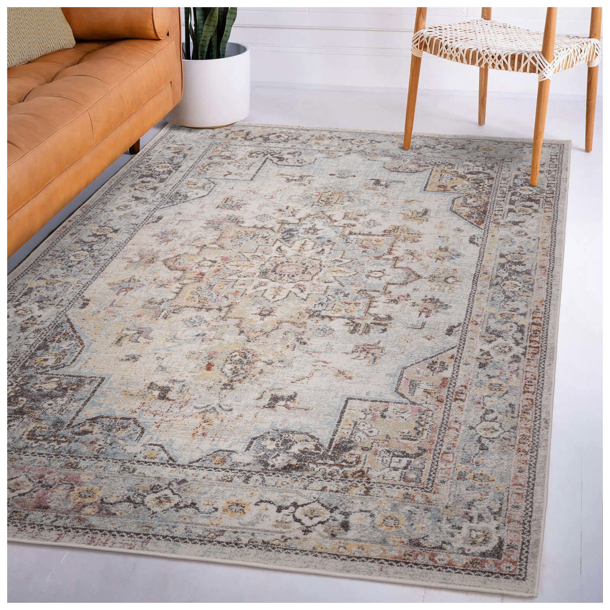Vintage Style Persian Medallion Rug